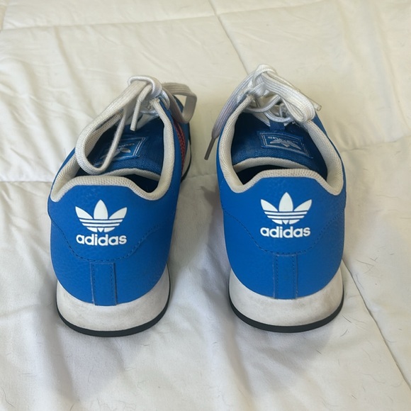 Adidas Original Samoa Retro Sneakers Blue Red Leather Size 6.5 Classic Sneakers - Picture 4 of 7
